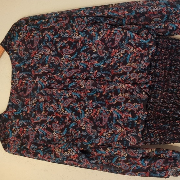 Anthropologie Vanessa Virginia Smocked Waist Long sleeves Sheer Boho Sun dress - Picture 13 of 15